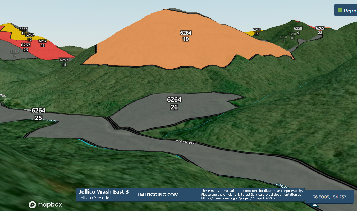 Jellico Wash East 3 3D Maps Jellico Mountain Logging