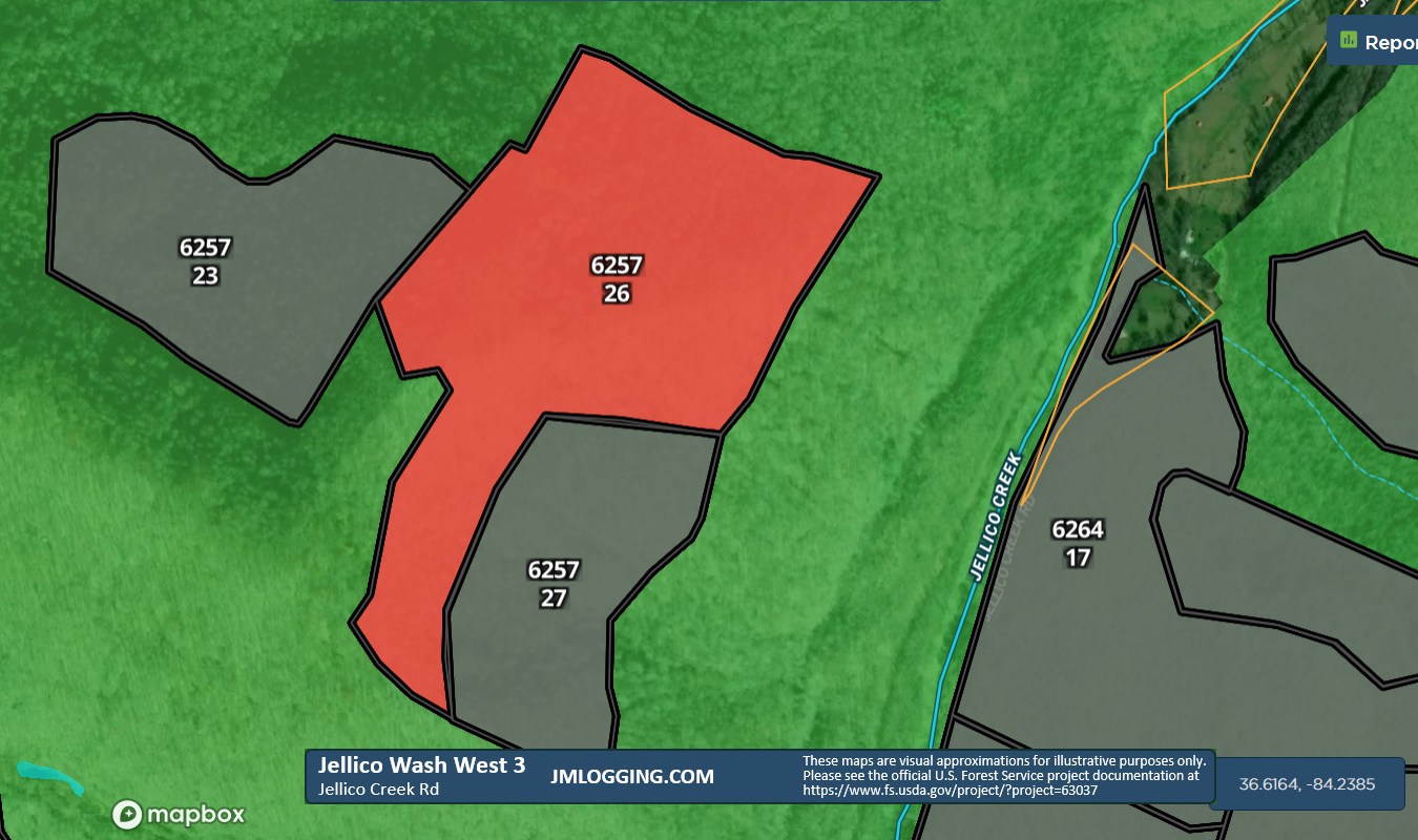 Jellico Wash 3 Facing West 3D Maps Jellico Mountains Logging