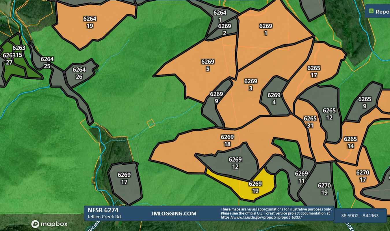 NFSR 6274 3D Maps Jellico Mountain Logging