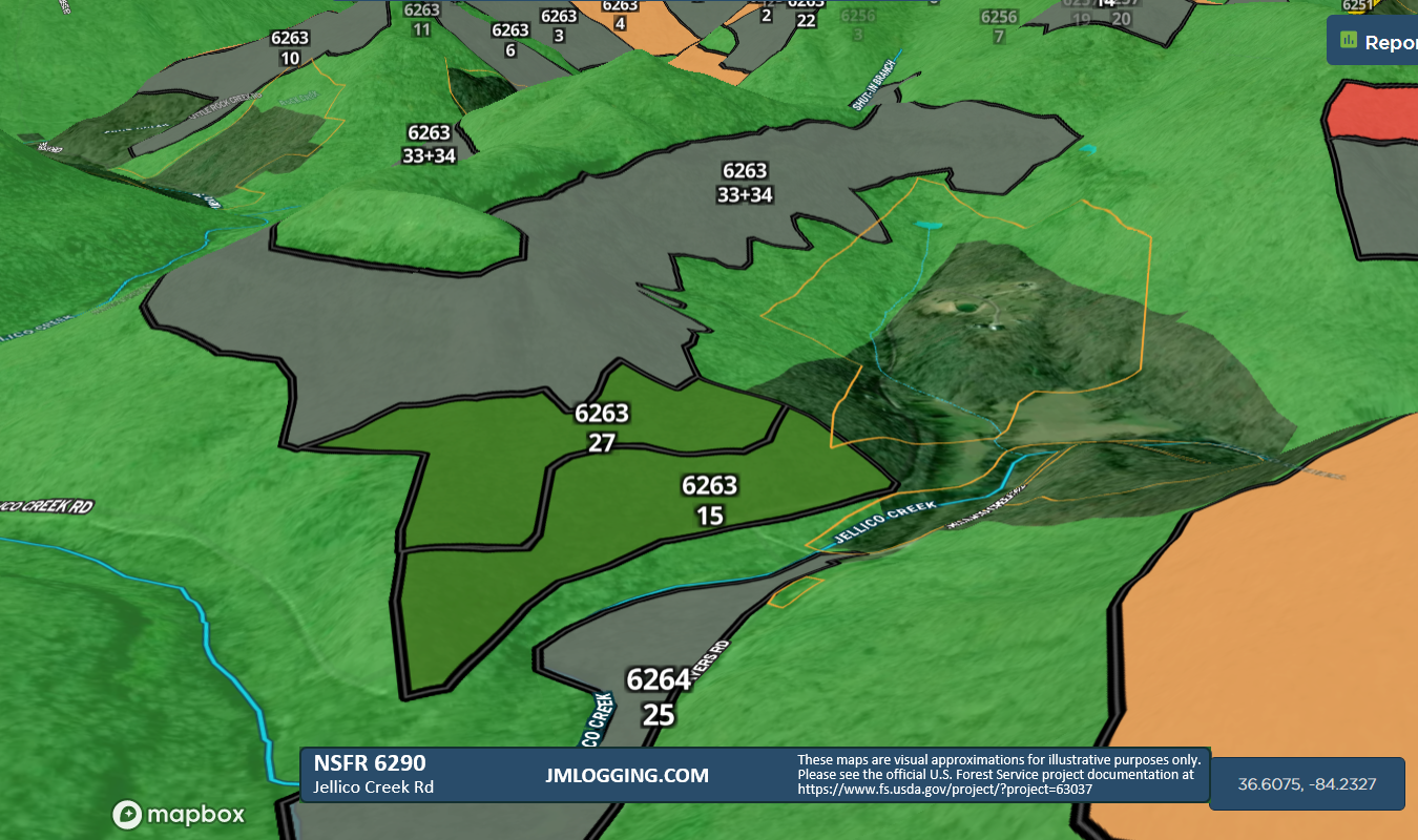 NFSR 6290 3D Maps Jellico Mountain Logging